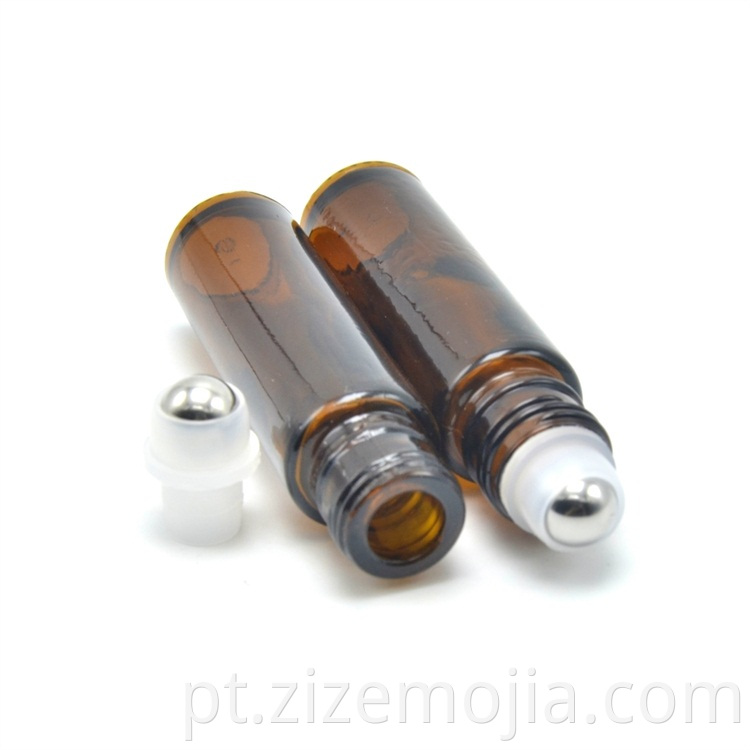 Frasco de perfume de vidro e spray líquido transparente de 10 ml de óleo essencial de bola de rolo